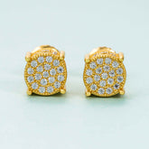 GL 925 Sterling Silver VVS Round Cut Moissanite Classic Stud Earring